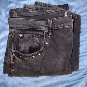 BDG Black Studded Relaxed Men Jeans